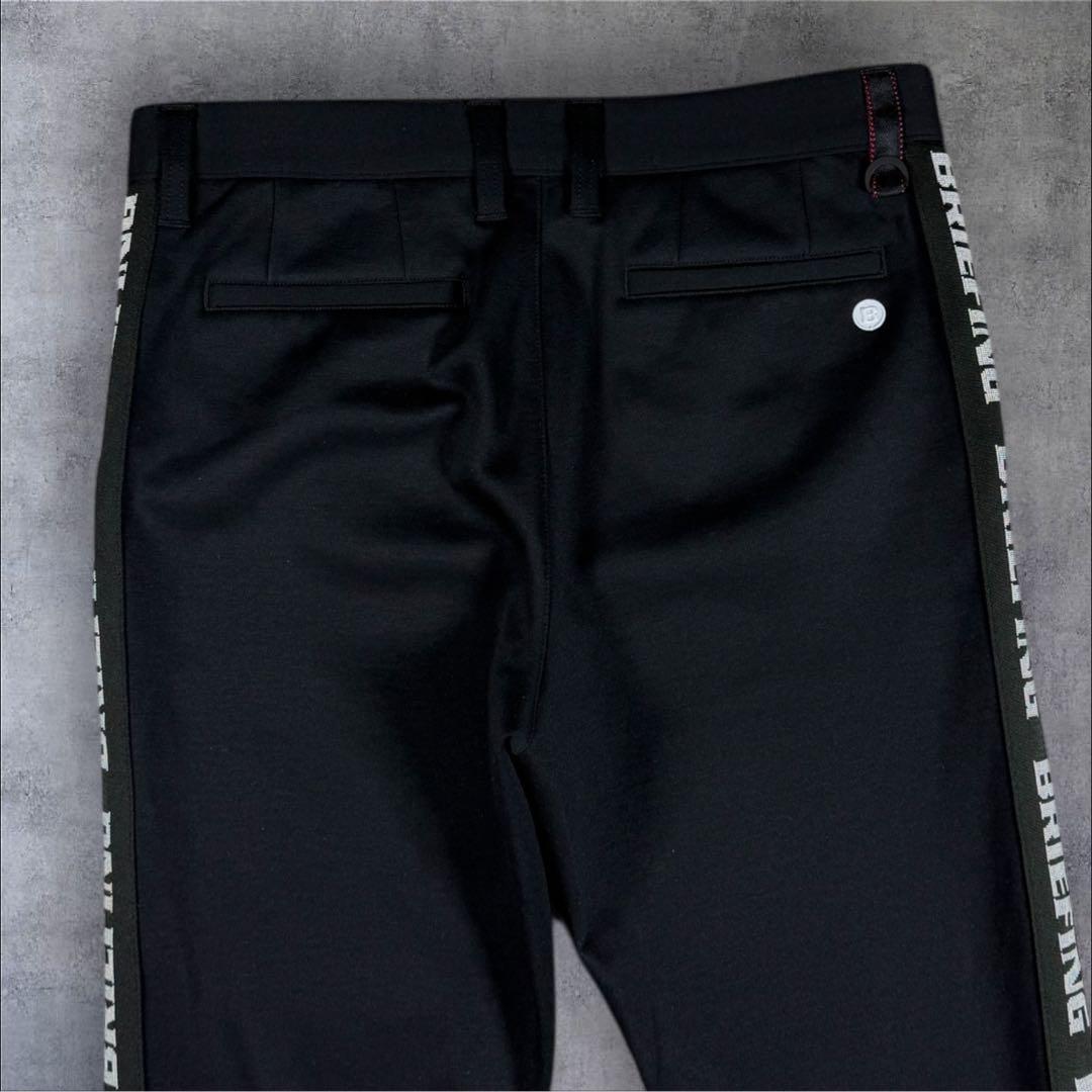 極美品 BRIEFIMG ブリーフィングサイドロゴ パンツ GOLF ゴルフ 黒