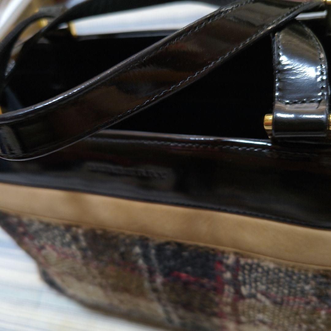 BURBERRY チェック柄トートバッグ