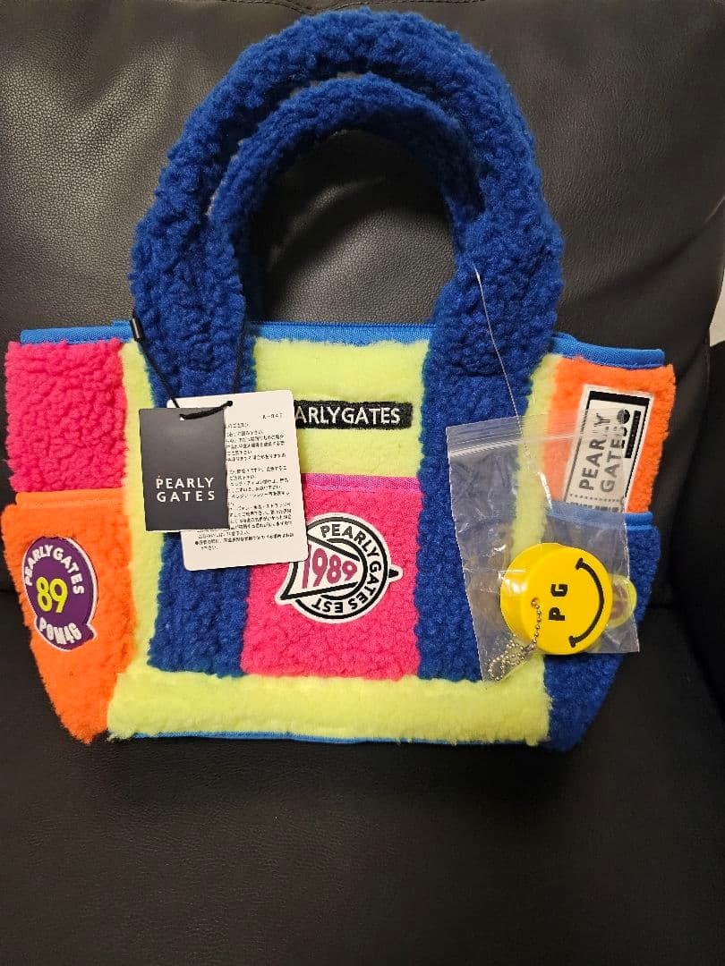 パーリーゲイツ カートバッグ 新品 未使用　ボア　フリース　もこもこ