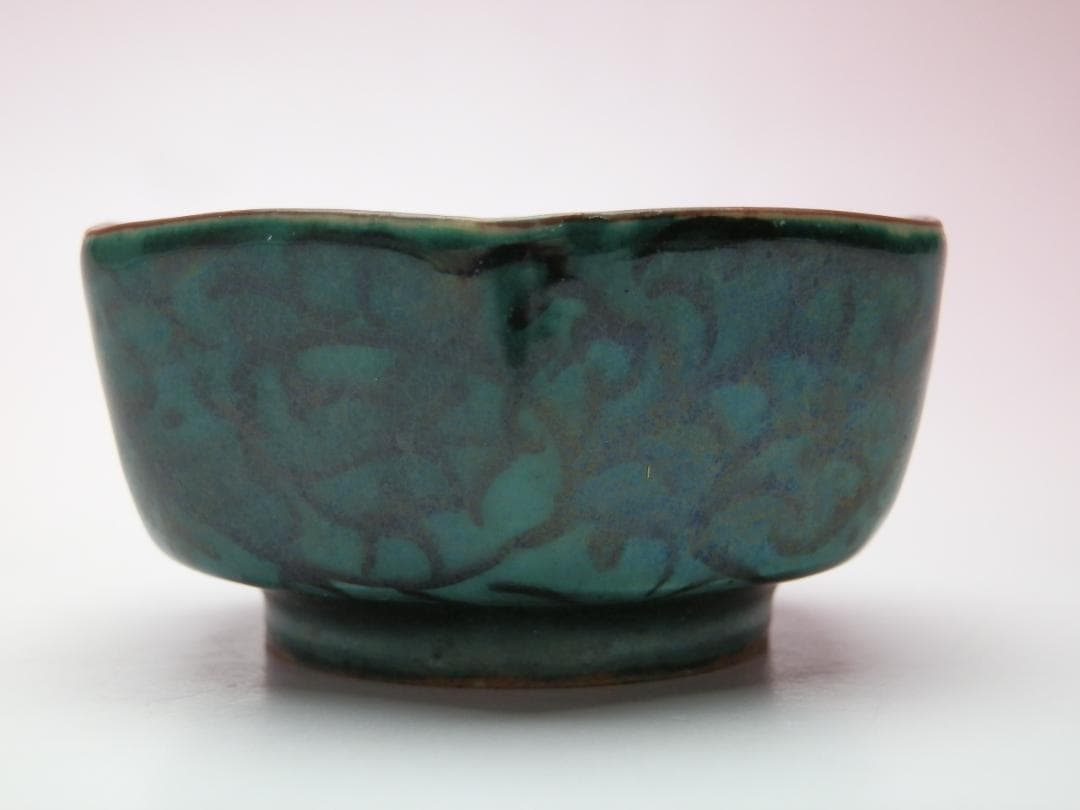 六角盃 九谷 庄三 青手 角福 2客セット E71224