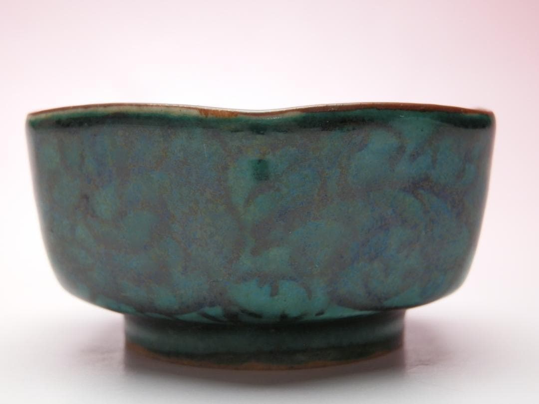 六角盃 九谷 庄三 青手 角福 2客セット E71224