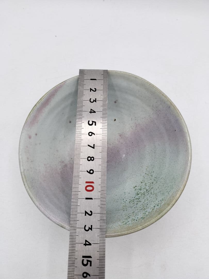 c874 数茶碗 平　萩焼 三彩 12客 清雅窯 木箱 茶道具 古物