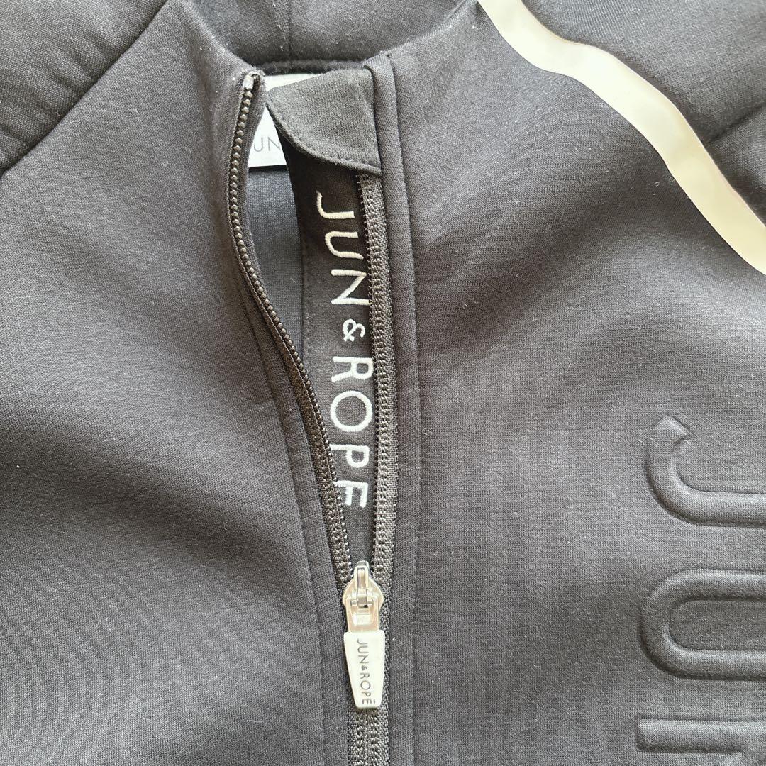 ジュン アンド ロペ エンボスロゴ フーディージップ長袖ブルゾン ゴルフウェア