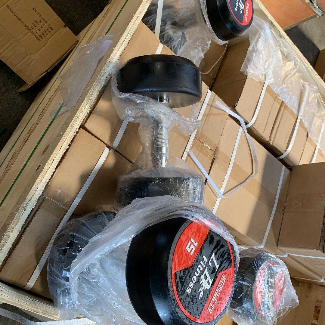 業務用ラバーダンベル 2.5kg から30kg 12セット