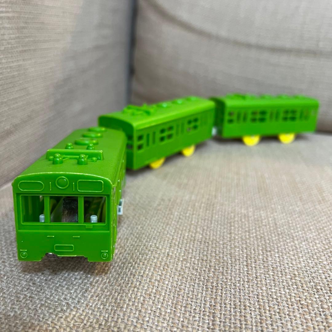 【プラレール】電動プラ電車 電車 前スイッチ 旧動力 緑色 日本製