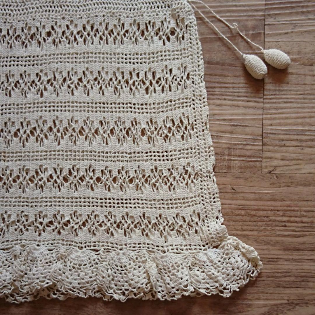 フランスアンティーク ワンピース レース編み 子ども用