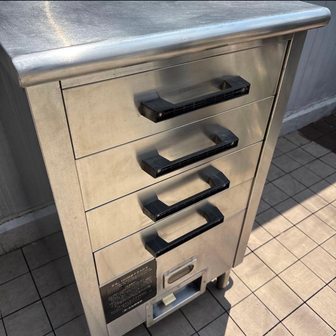 大型　業務用 五加調理器 ４段　ドロワー式　引出式蒸し器　都市ガス用