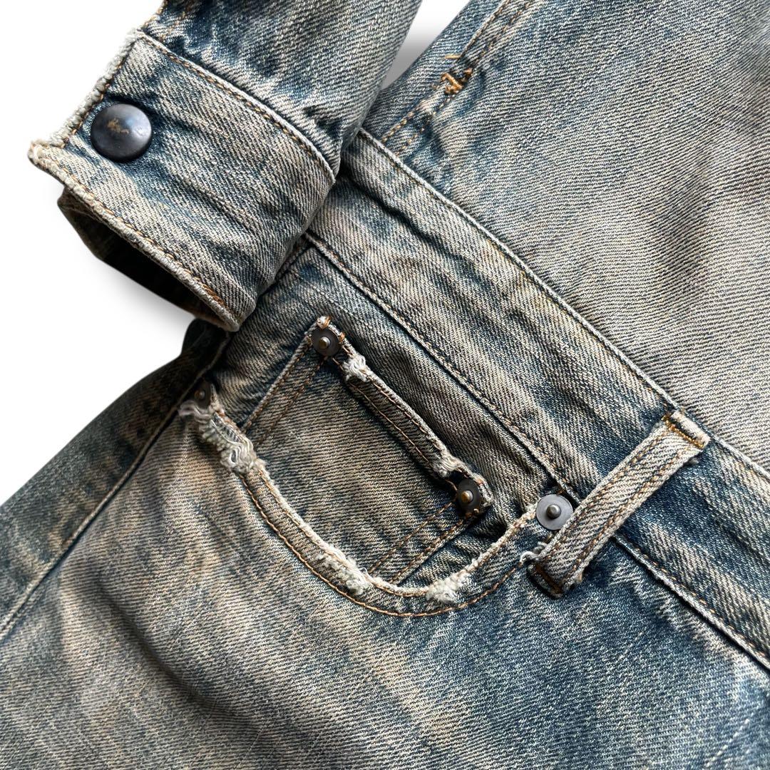 アディクトクローズ USED加工 デニム ジャンプスーツ オールインワン 34