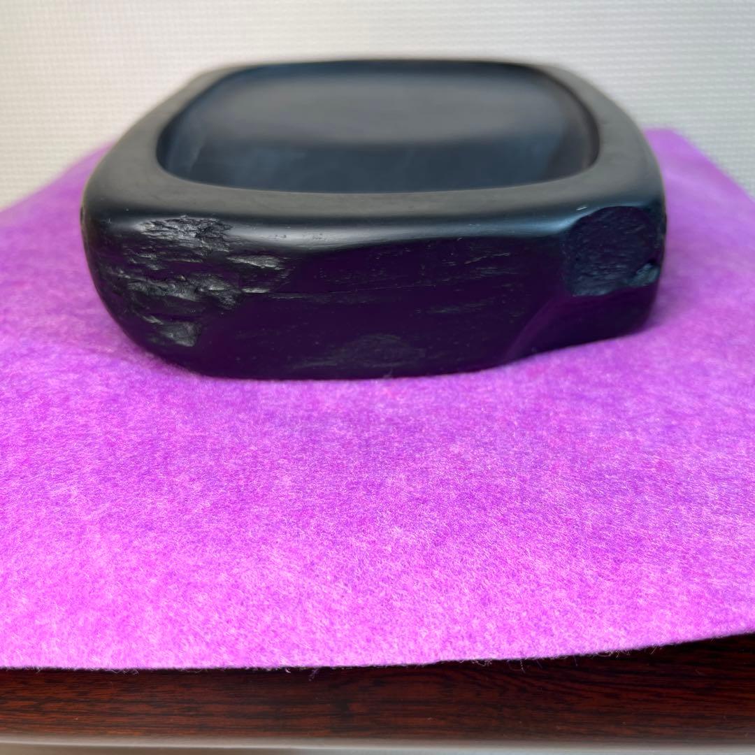 ⭕️22cm超　2kg超　大型雨端本石　大型自然硯　石紋綺麗　58年経過　記念品