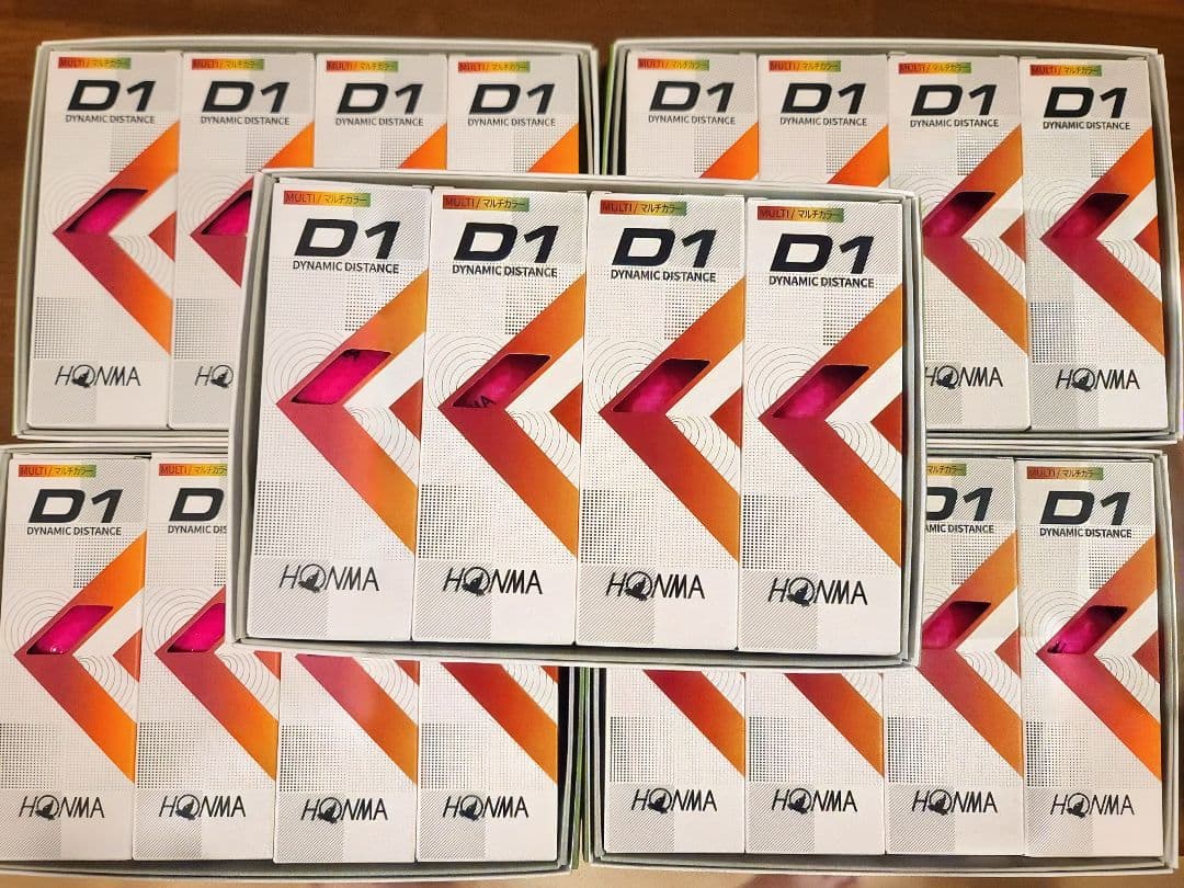 ホンマ　D1 10ダース　120個　　ディスタンス　新品　ピンク　ボールケース付