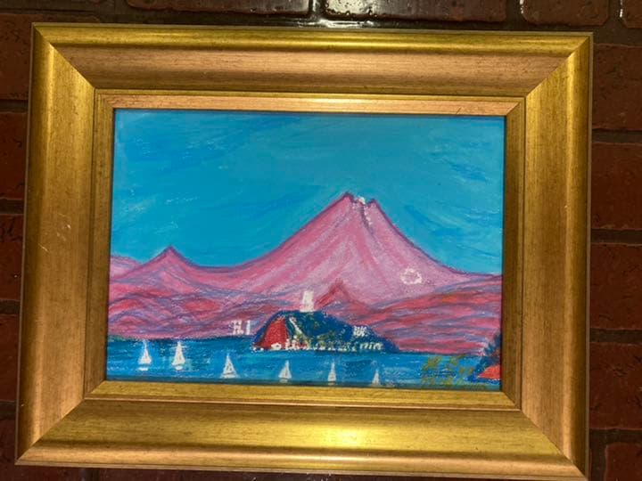 幻想絵画、空飛ぶ画家糸川裕志の富士山曼荼羅の一点