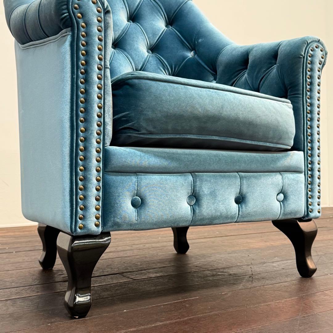 H112K55 VINCENT チェスターフィールド 1人掛けソファ