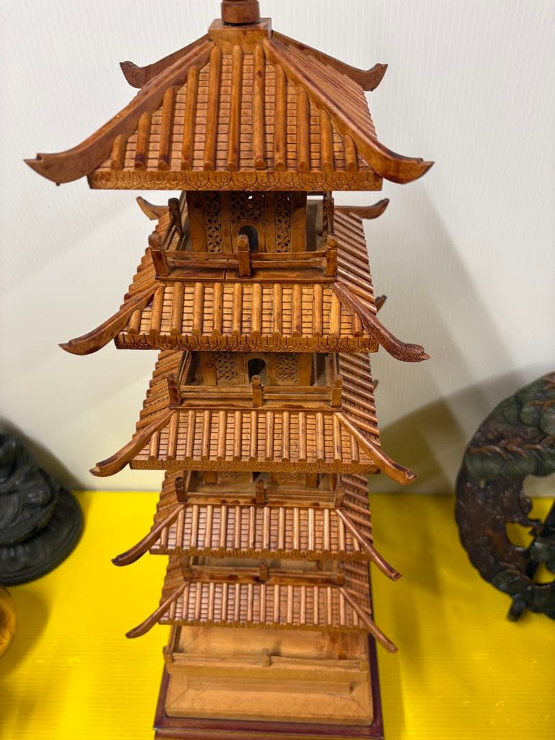 昭和レトロ五重の塔置物（木製）✨【新春お宝雑貨市】✨