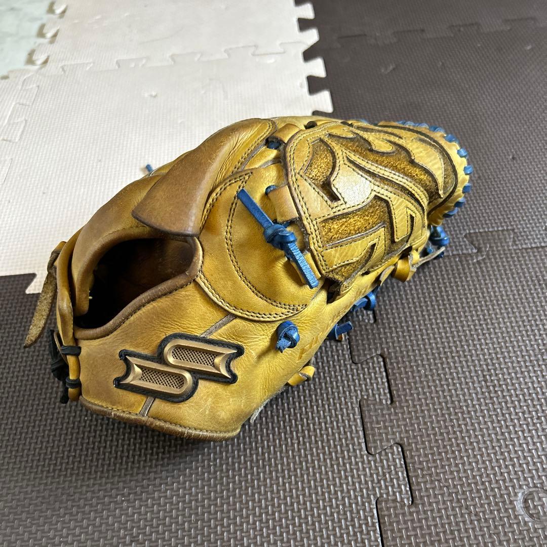 硬式野球グローブ イエロー/ブルー