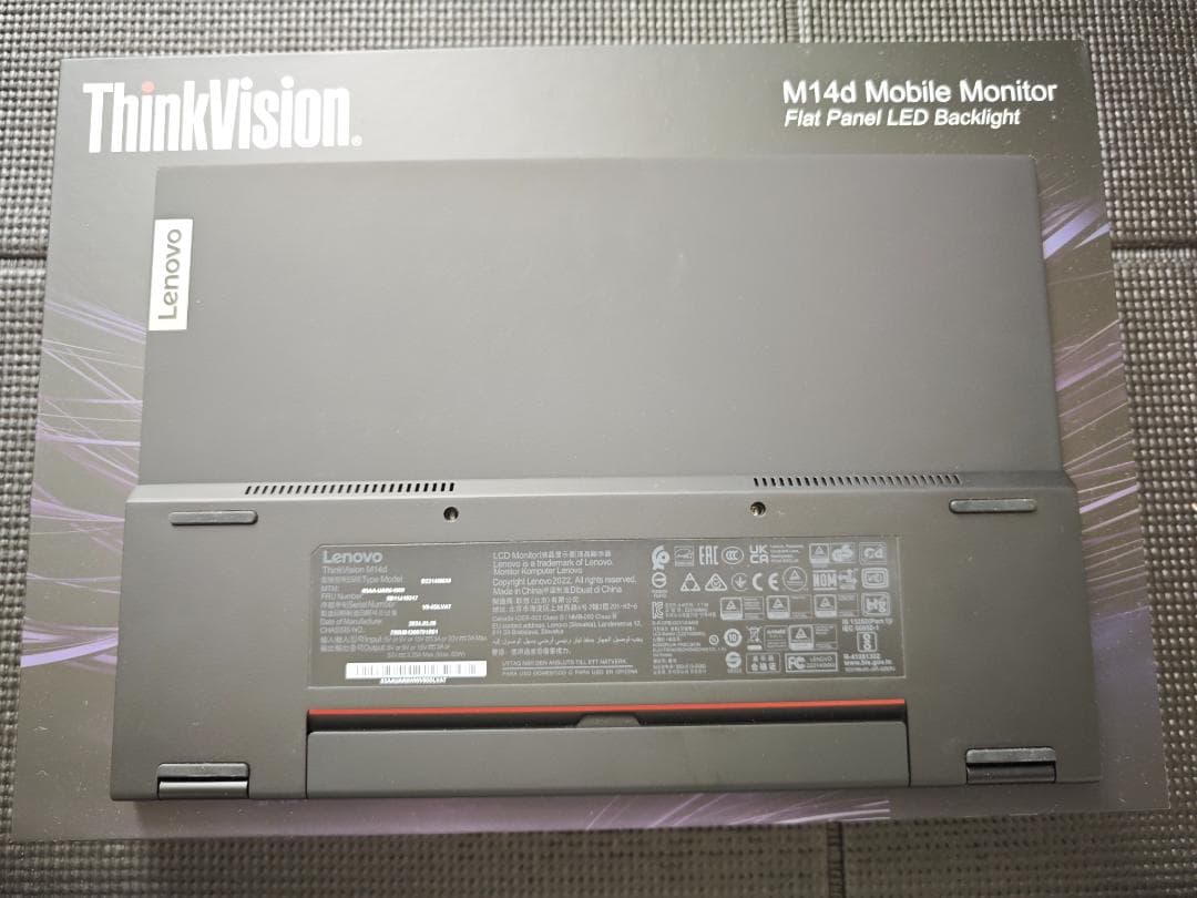 ディスプレイ・モニター本体 ThinkVision M14d Mobile Monitor