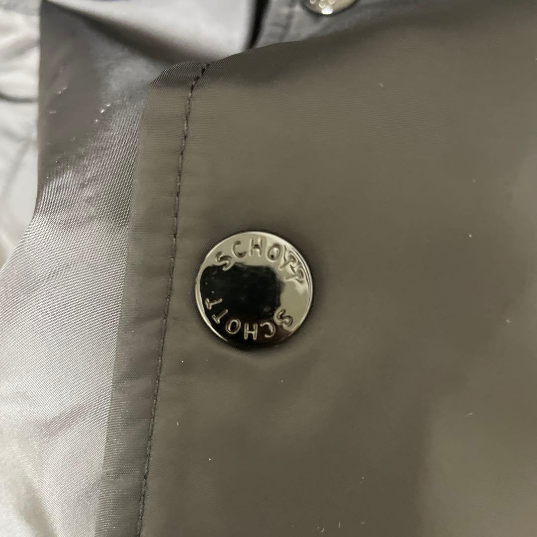 【試着のみ】Schott ブラックナイロンコーチジャケット