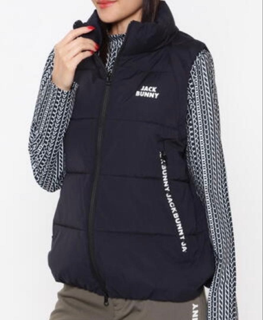 【美品】ジャックバニー ストレッチ 2WAYブルゾン ダウン ベスト サイズ5