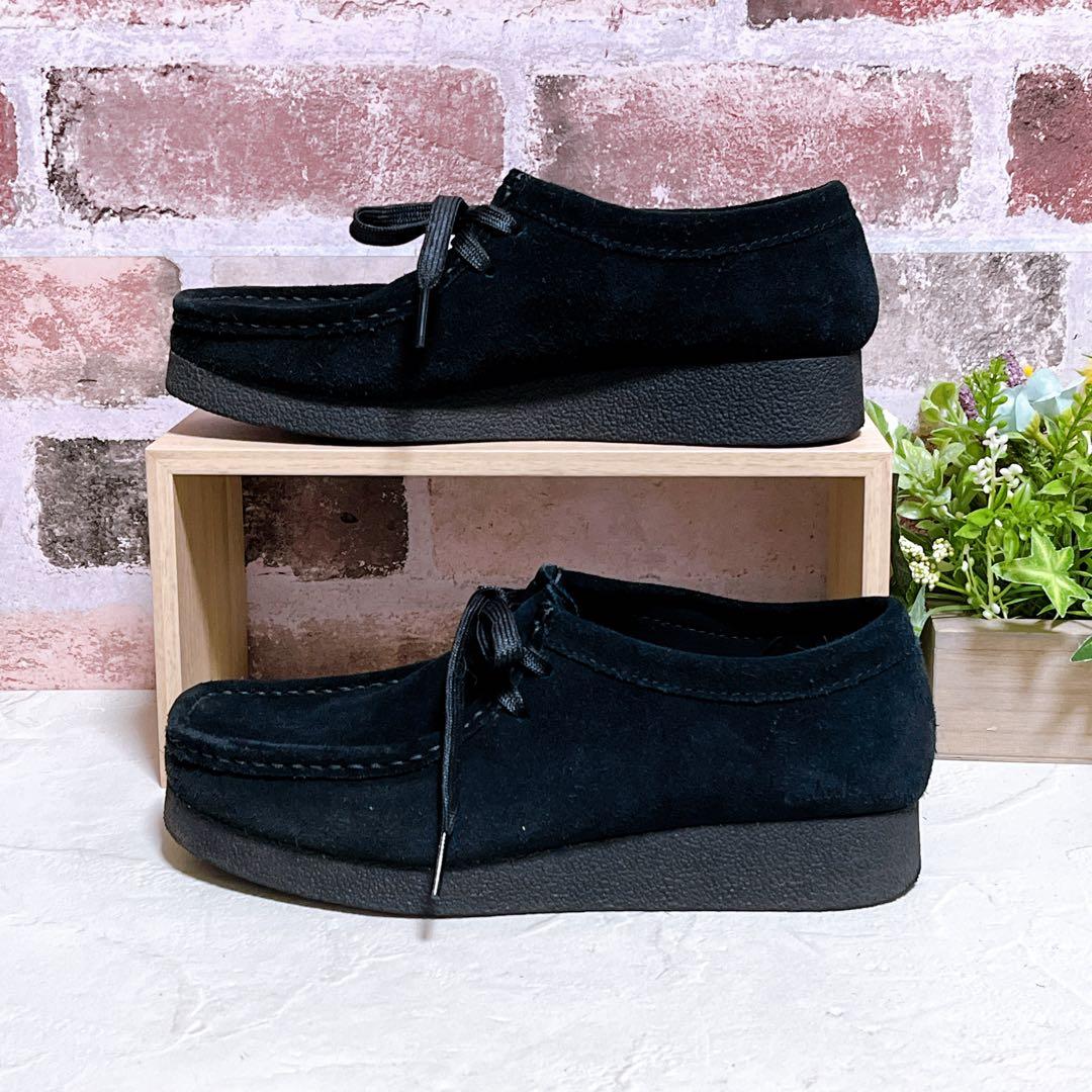 極美品【Clarks クラークス】ワラビー スエード 黒 チロリアンシューズ