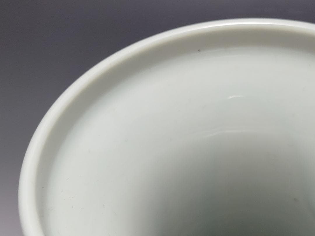 染付 吉祥 龍紋 両耳花瓶 「大清乾隆年製」銘 明清時代 高さ約20.8cm