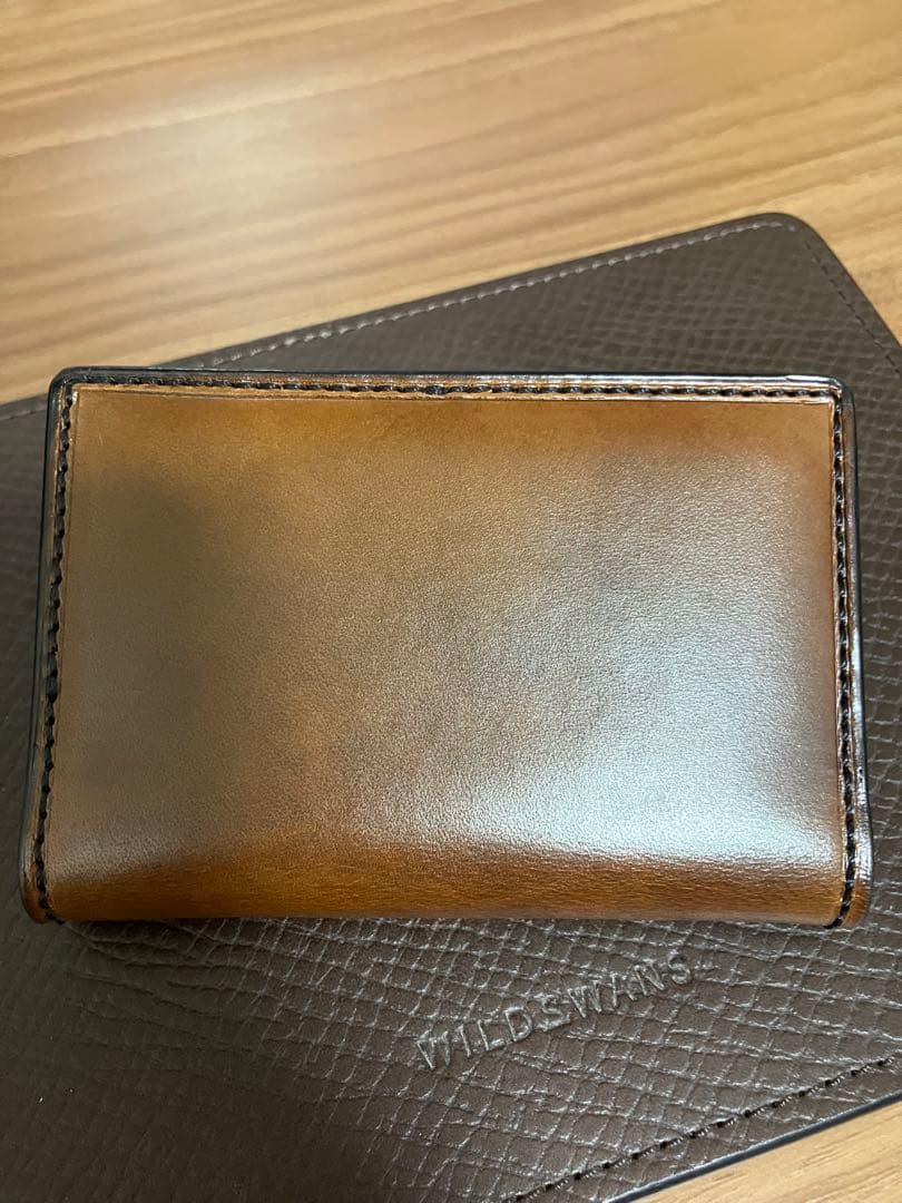 トラッドバイソン　カードケース　ウォルナット