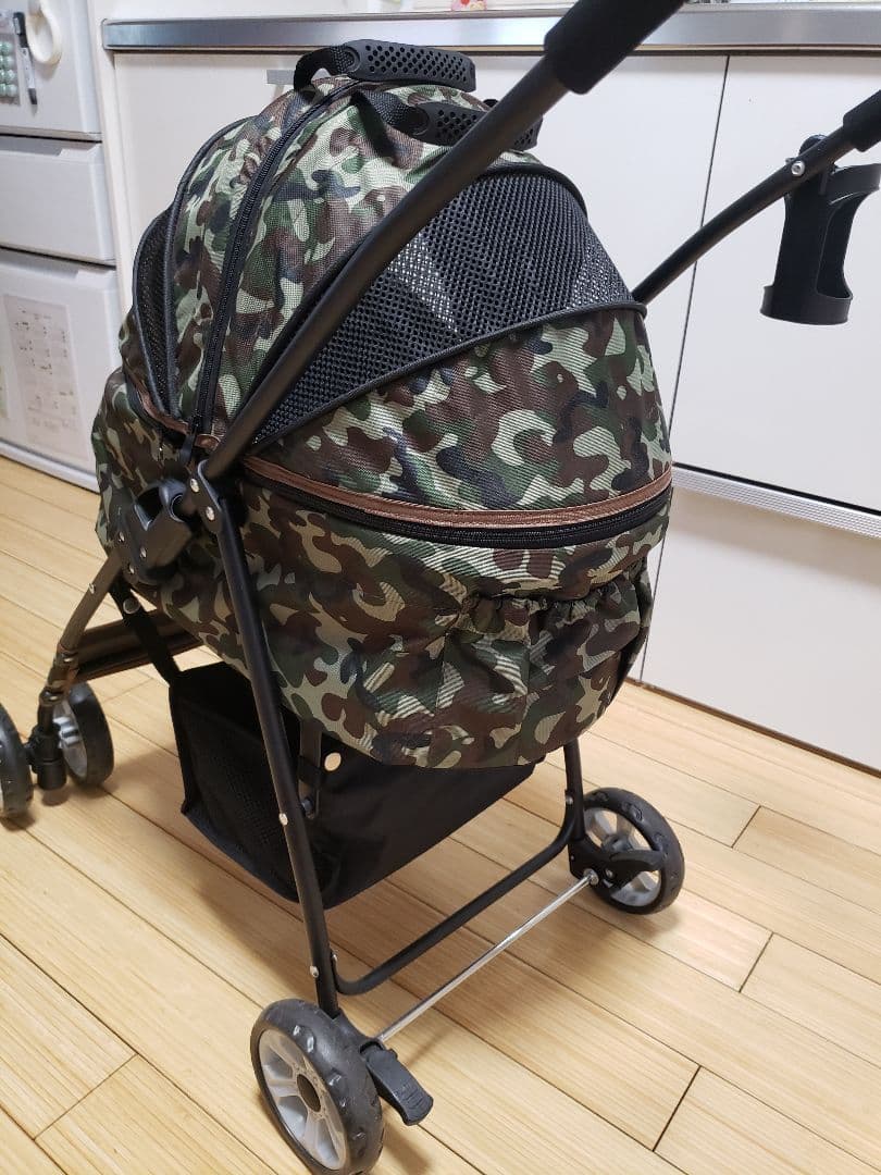 犬用　ペットカート　迷彩柄