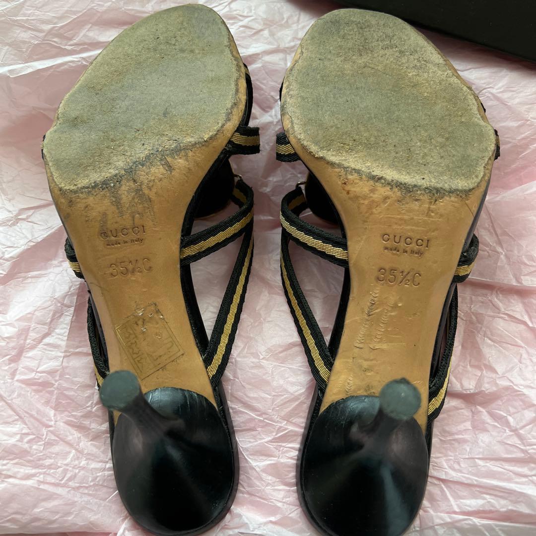 【中古】GUCCI グッチ ミュール サンダル ヒール レア