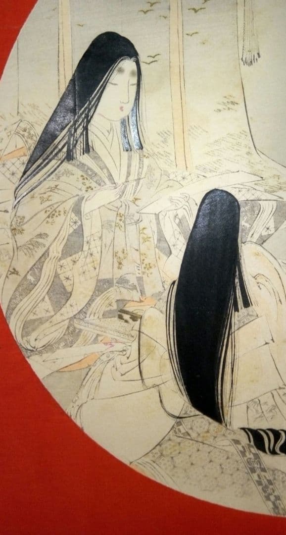 口絵木版画、小説日本女禮式大全の口絵二枚売りになります。水野年方と富岡永洗画