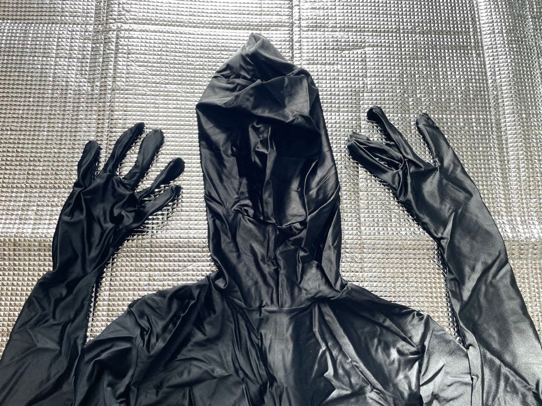 【新品】全身タイツ 光沢 ツルスベ ゼンタイ 黒 Lサイズ ZENTAI