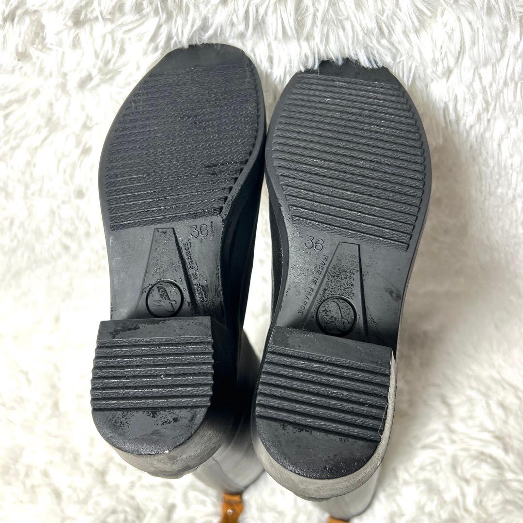 【未使用級】AIGLE ミスジュリエットAラバーブーツ ブラック 36 23cm