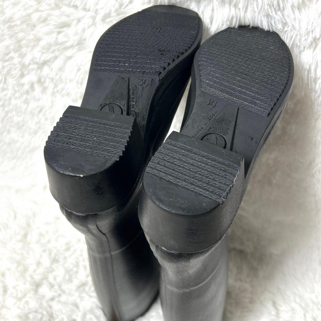 【未使用級】AIGLE ミスジュリエットAラバーブーツ ブラック 36 23cm