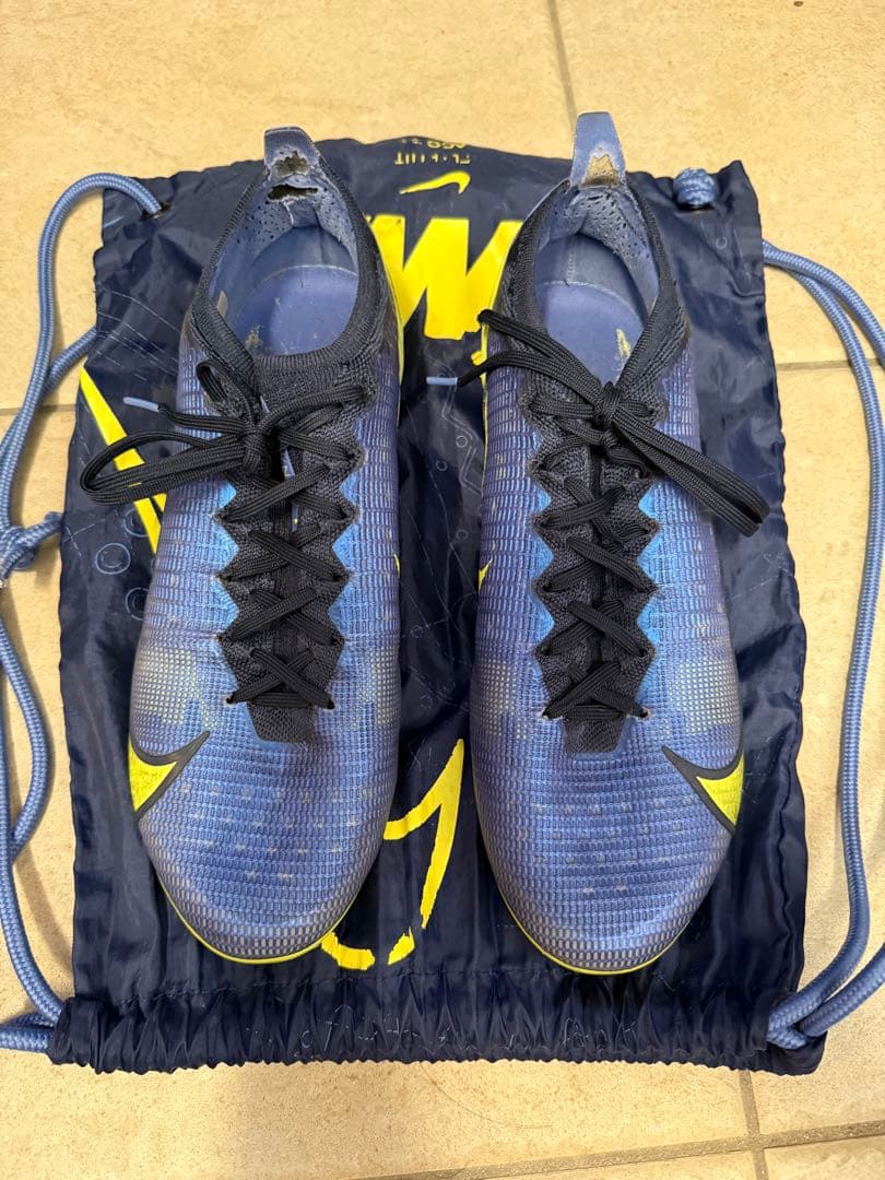 Nike Mercurial サッカーシューズ ネイビー/イエロー