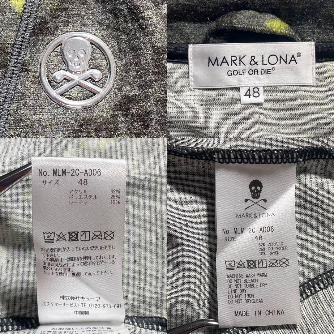 MARK&LONA ジップジャケット スカル ゴルフウェア メンズ サイズ48