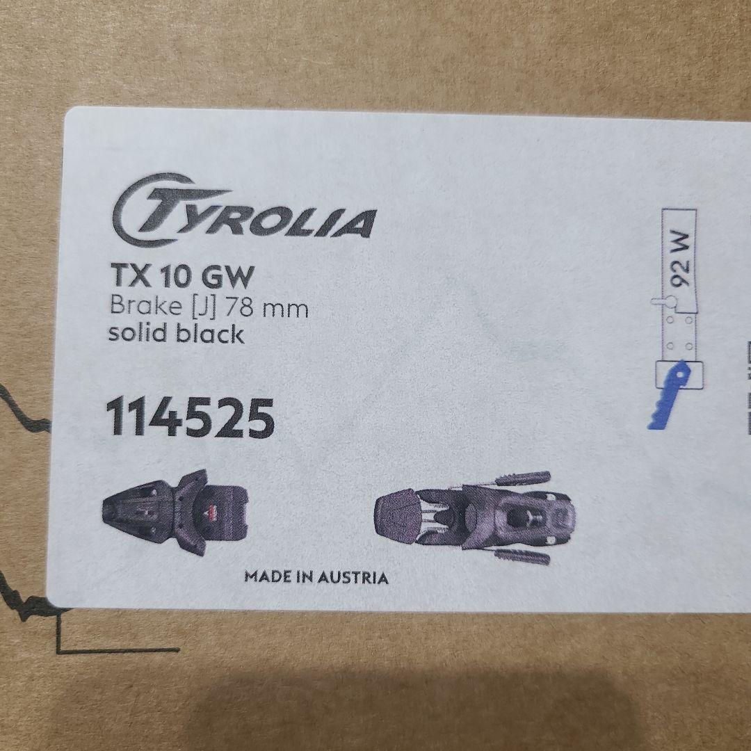 【送料込み】TYROLIA TX 10 GW Solid Black 未使用品