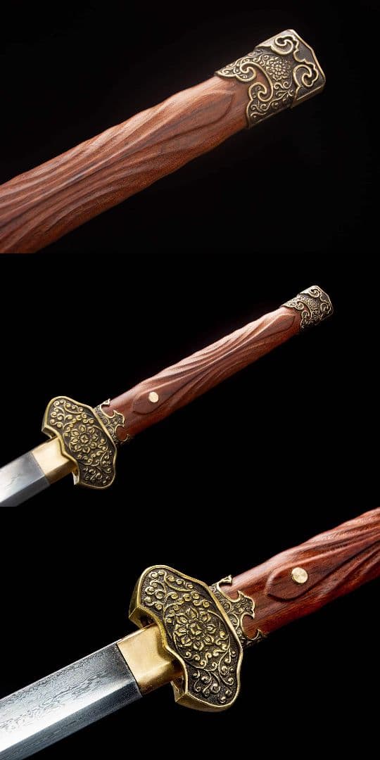 牡丹諸刃唐剣-古兵器 武具　刀装具　日本刀　模造刀 居合刀