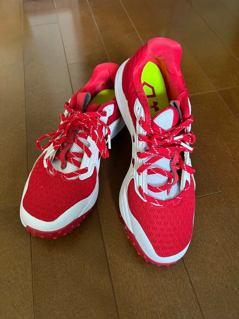 イ*輩様 Under Armour トレーニングシューズ レッド/ホワイト