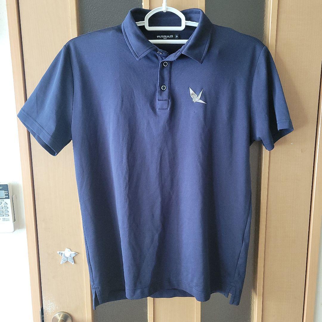 1PIU1UGUALE3 ゴルフシャツ ネイビー　サイズV