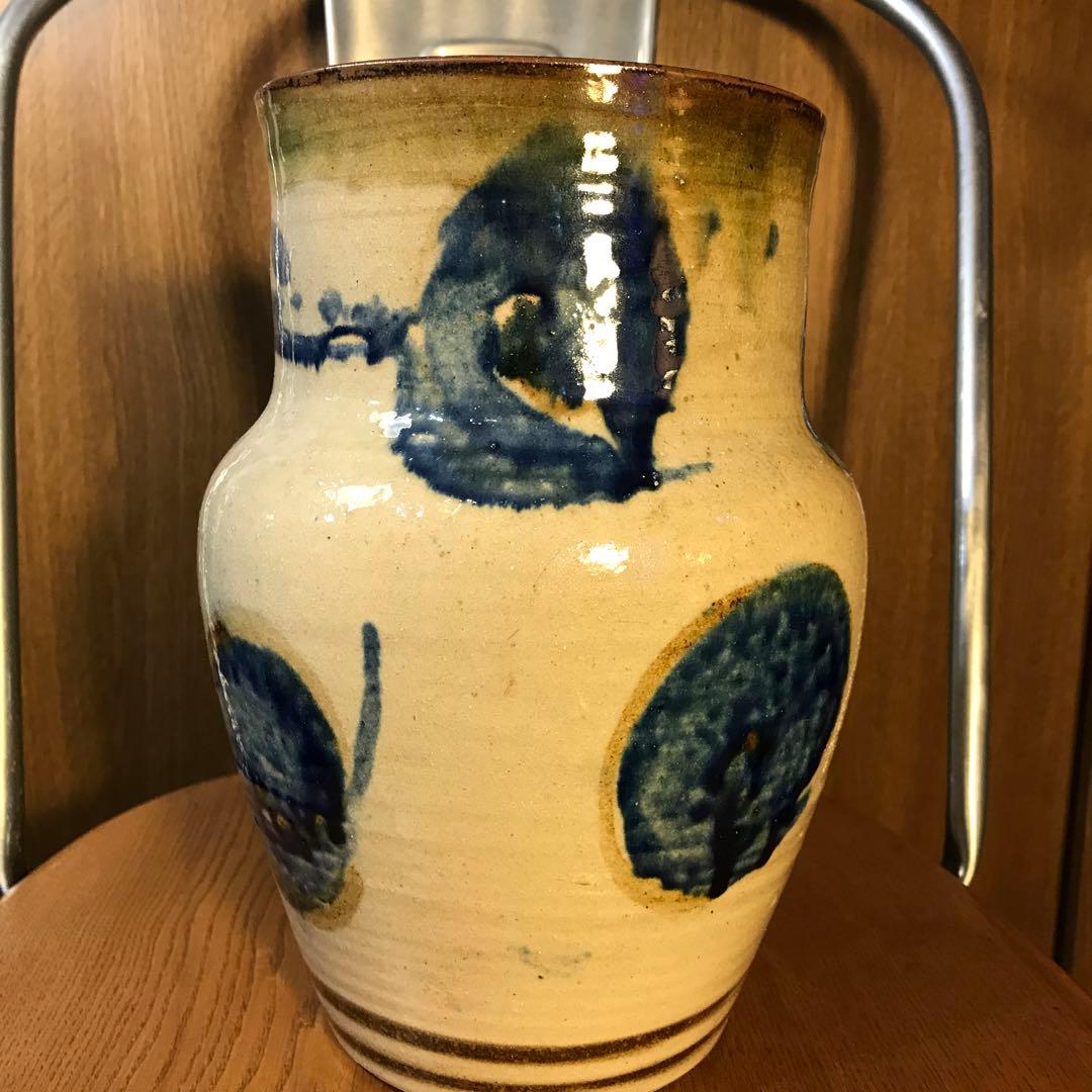 壷屋焼　北窯　やちむん　山田真萬　読谷山焼　花瓶　壷　沖縄　伝統工芸