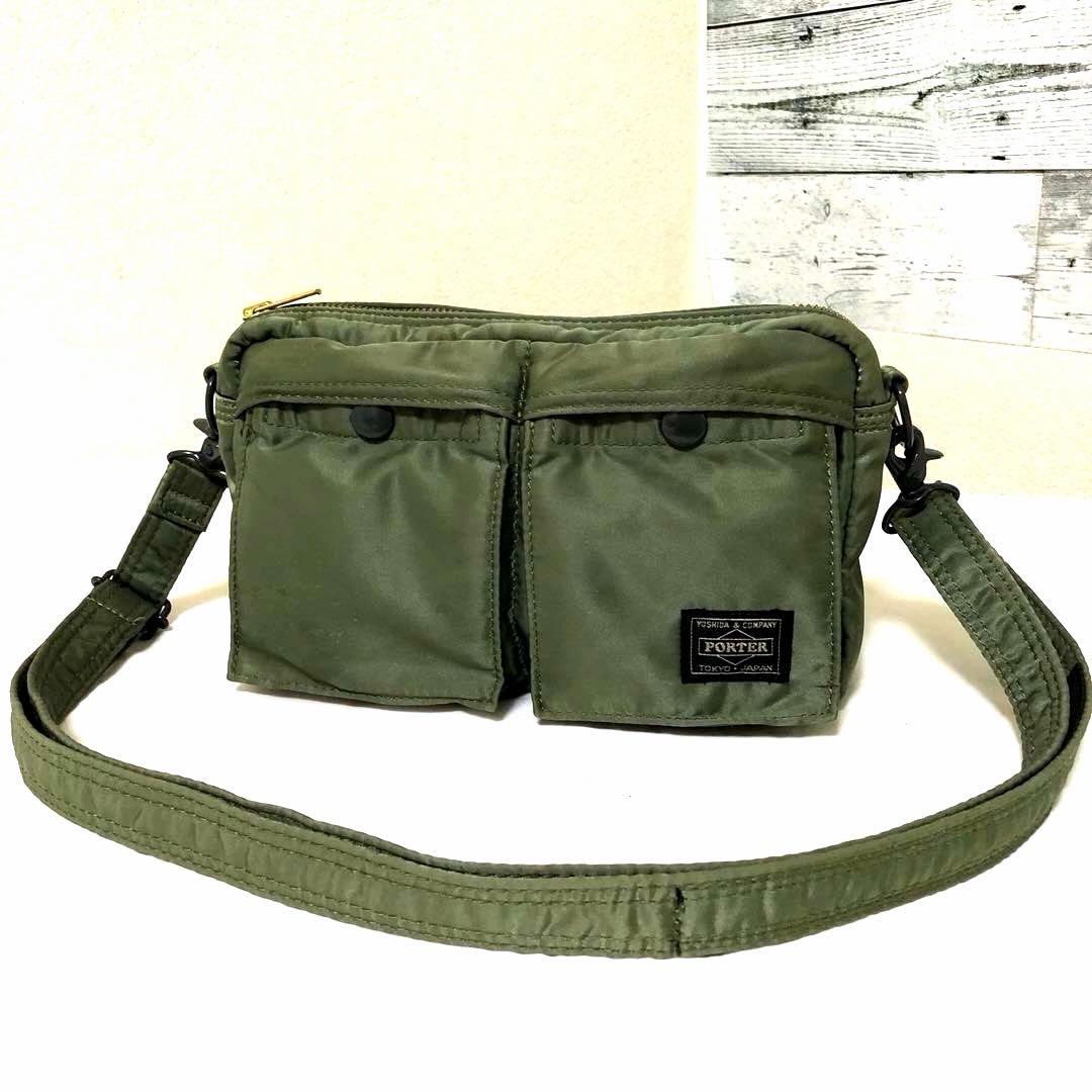 極美品✨ポーター タンカー ミニショルダーバッグ ウォレット セージ 吉田カバン