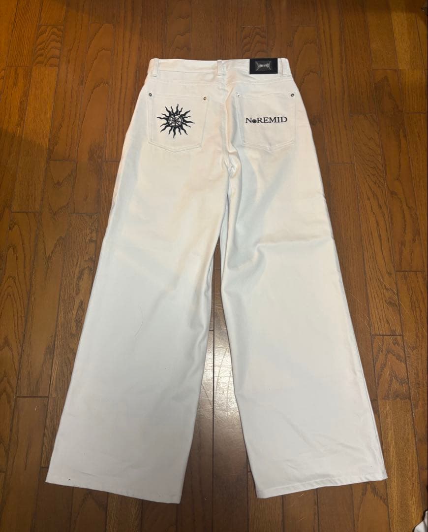ホワイト ワイドパンツ NoREMID