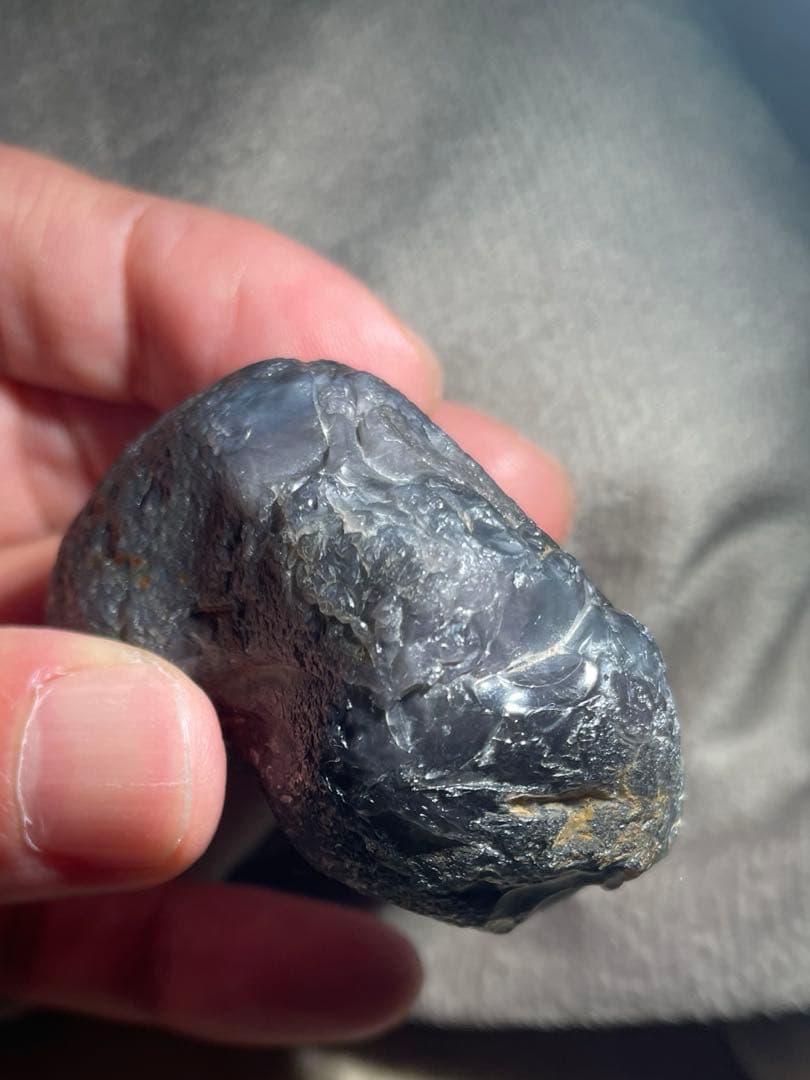 研磨品　十勝石玲瓏　複合色オーロラ　レインボーオブシディアン