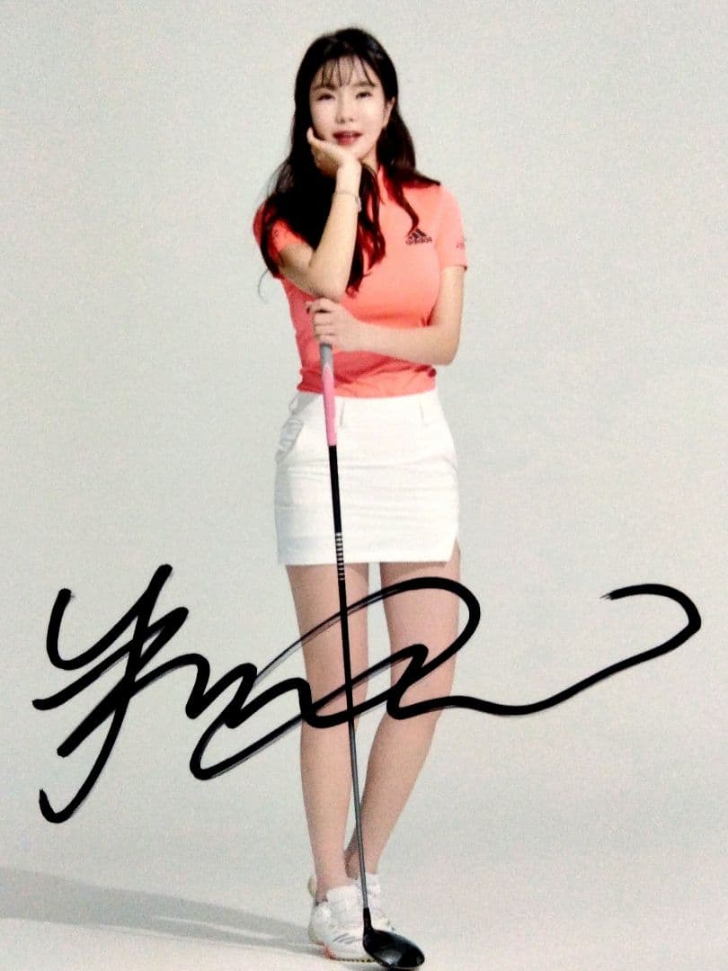 セール中…アン・シネ直筆サイン入り2Lサイズ写真‥大韓民国の女子プロゴルファー。