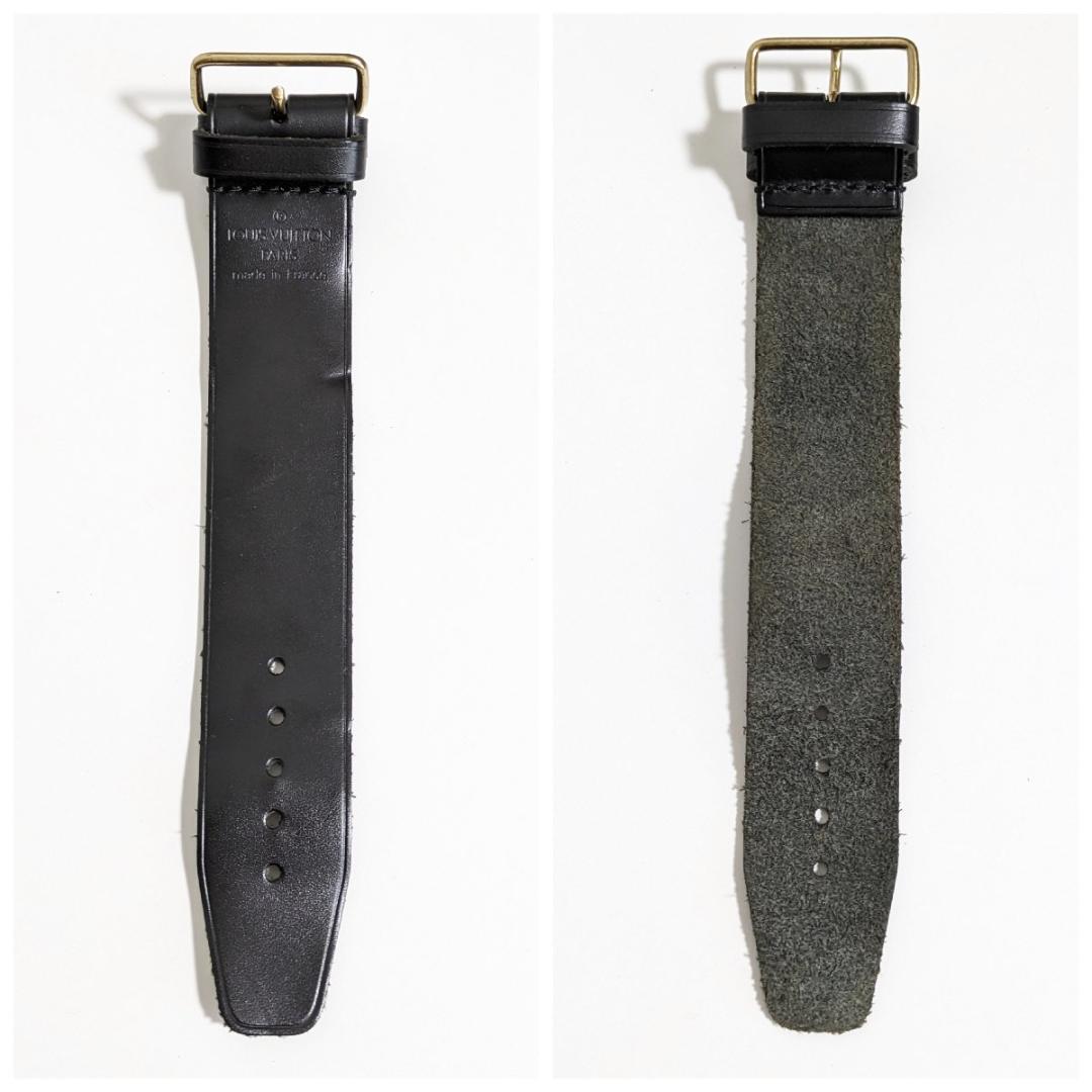 ルイヴィトン ネームタグ ポワニエ セット ブラック×ゴールド レザー