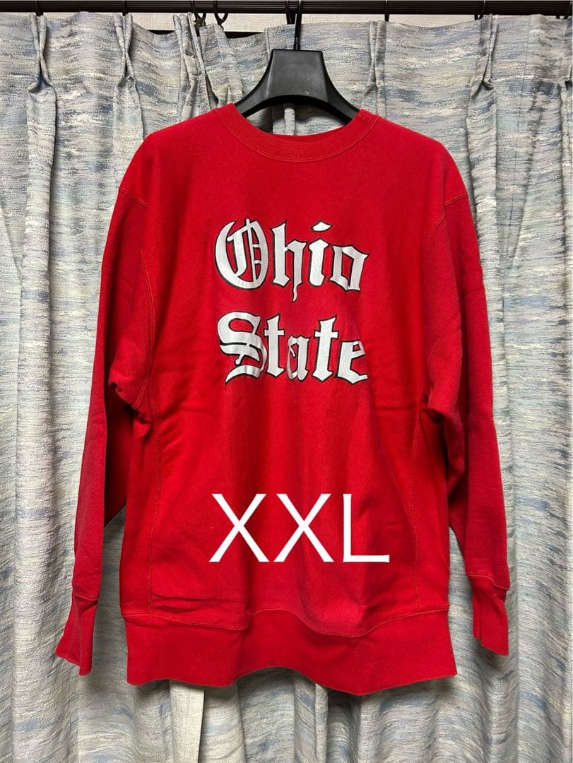 XXL 80s Champion OHIO オハイオ リバースウィーブ RED