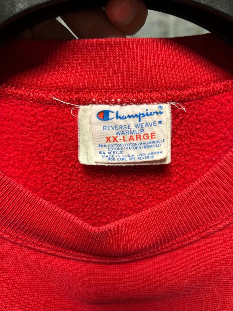 XXL 80s Champion OHIO オハイオ リバースウィーブ RED