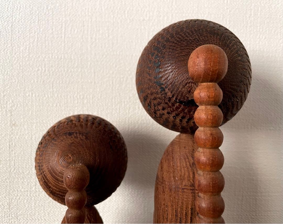 ペア 石原 日出男 Hideo 創作 こけし 可愛い レトロ kokeshi