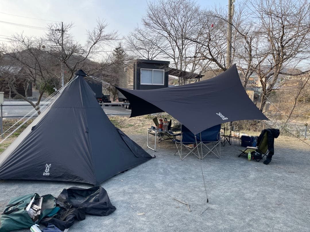 N*i様 DOD ONE POLE (M) ブラック キャンプテント