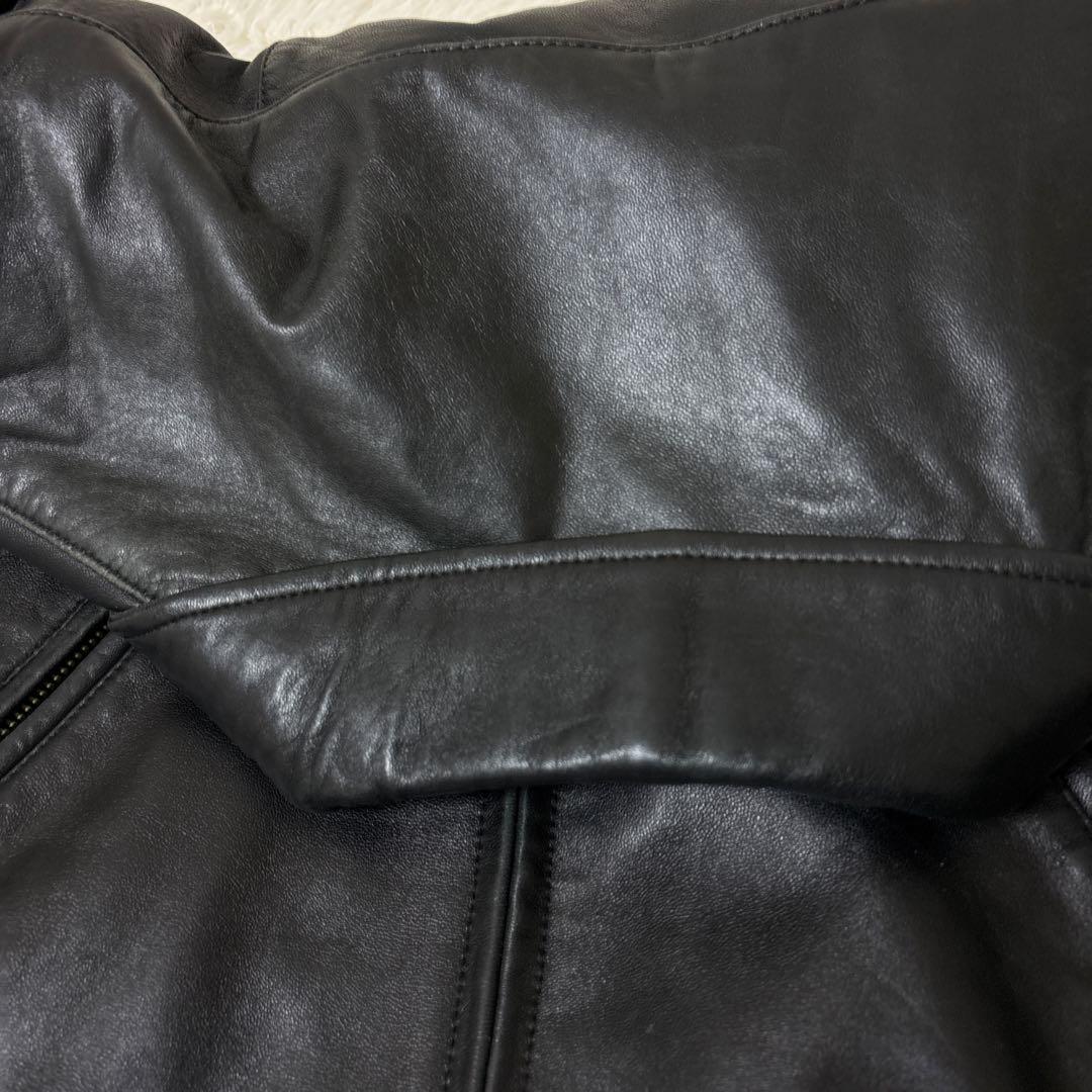 CHEVIGNON シェビニオン　レザーライダースジャケット　シングル　ベルト