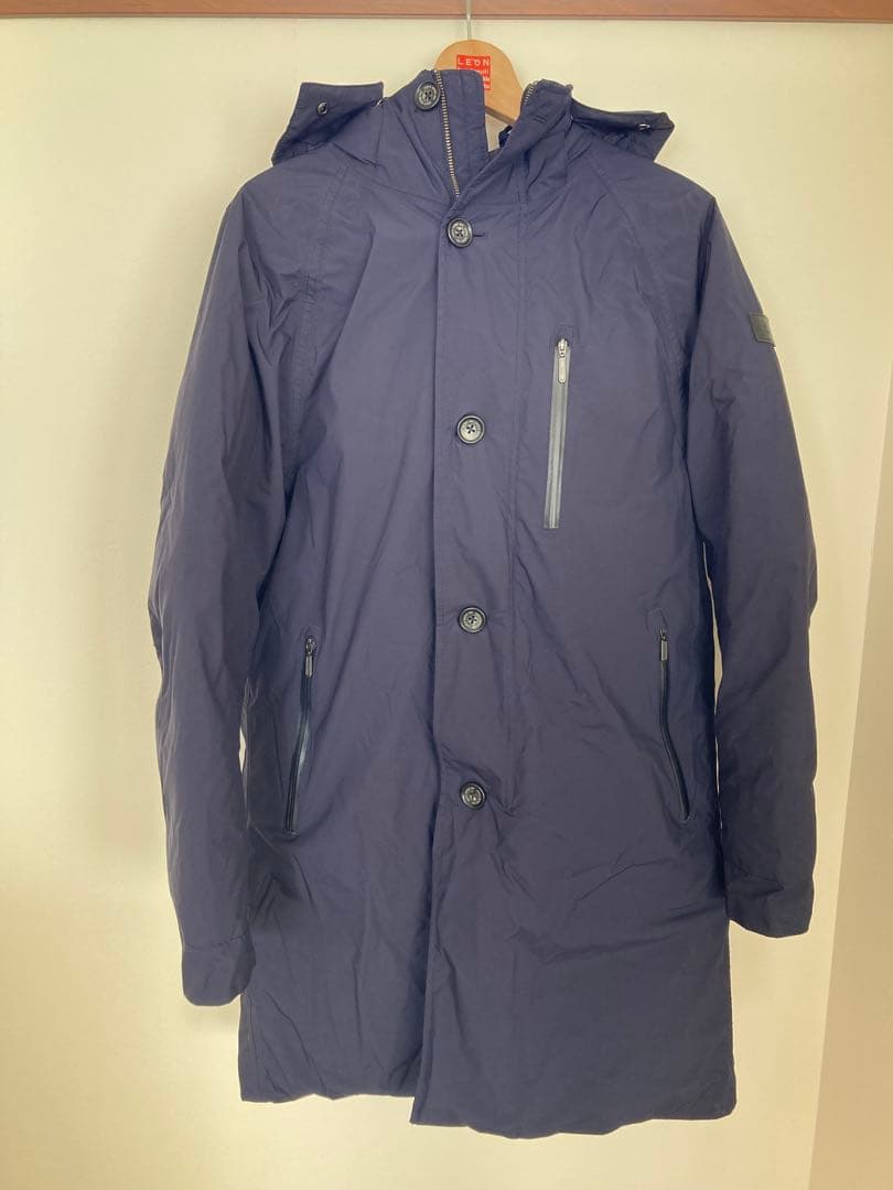 AIGLE ネイビー ダウンジャケット 取り外しフード