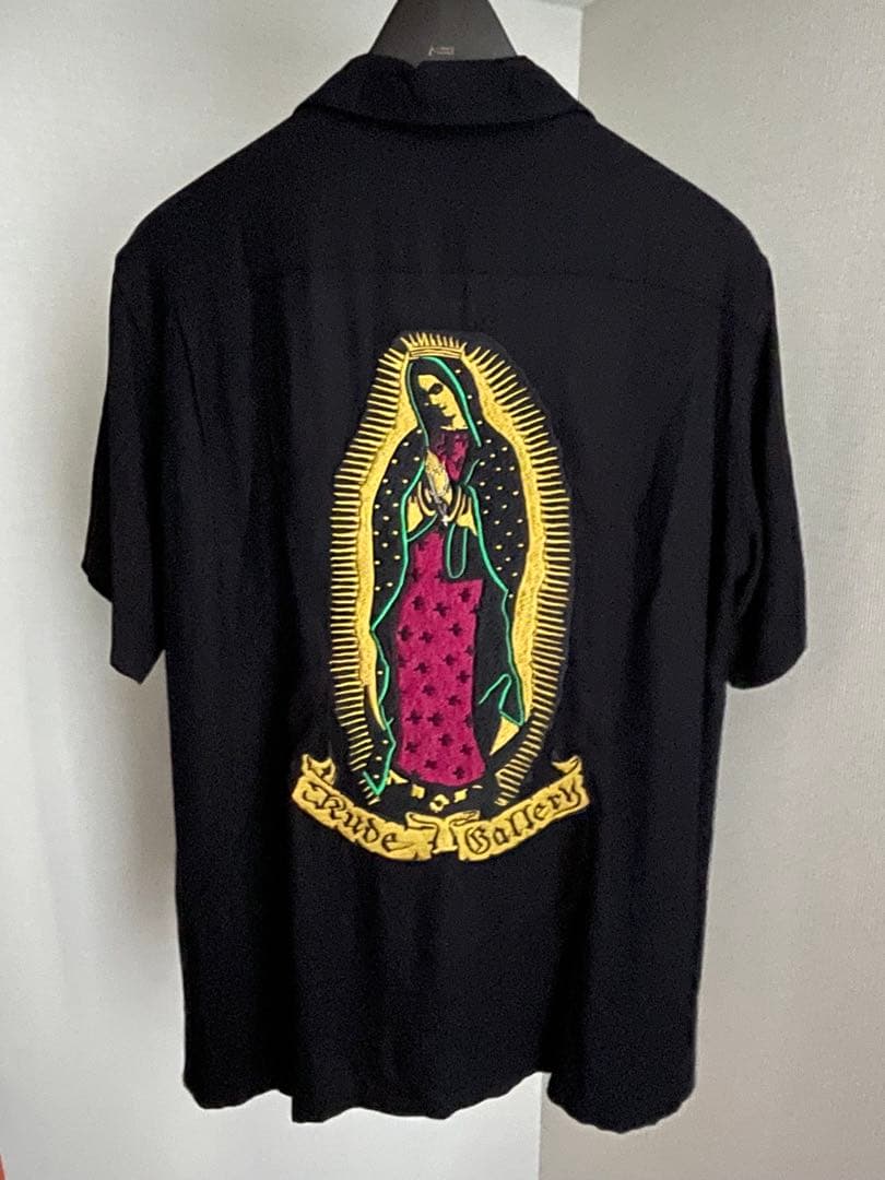 Rude gallery マリア 刺繍 ボーリングシャツ　XL