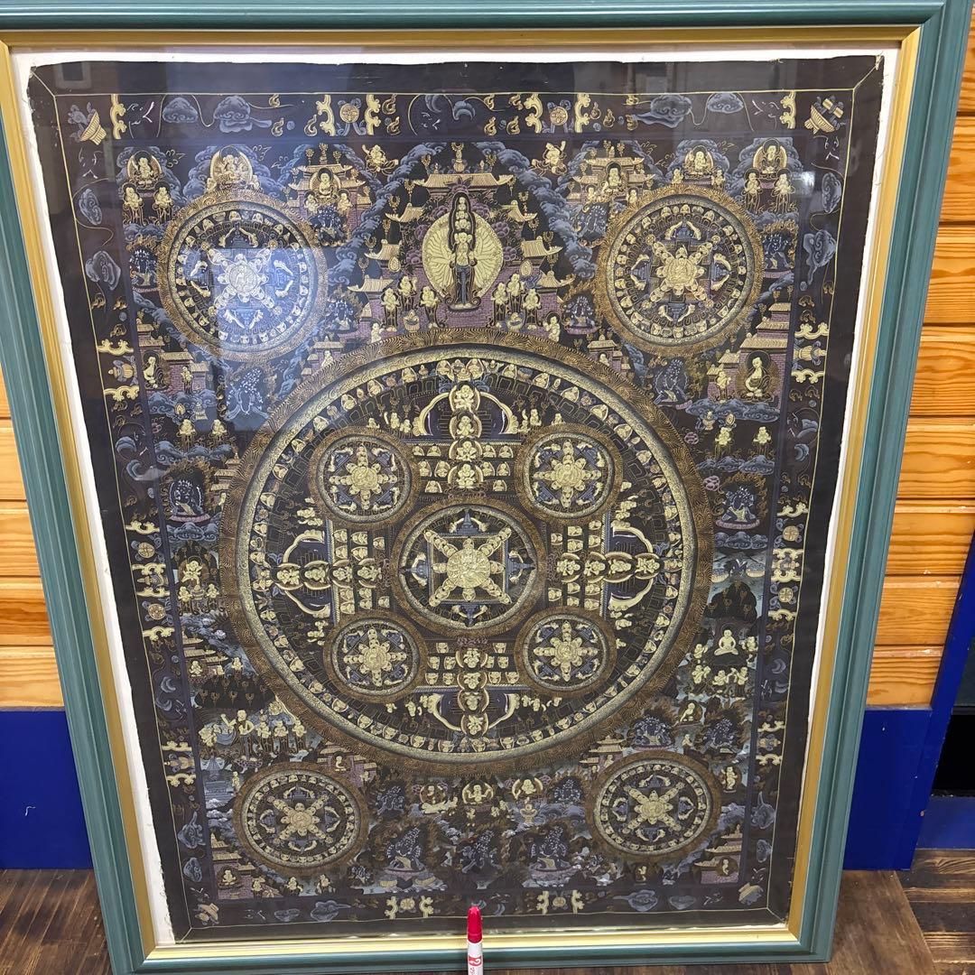 仏教曼荼羅アート 大きなフレーム　曼荼羅